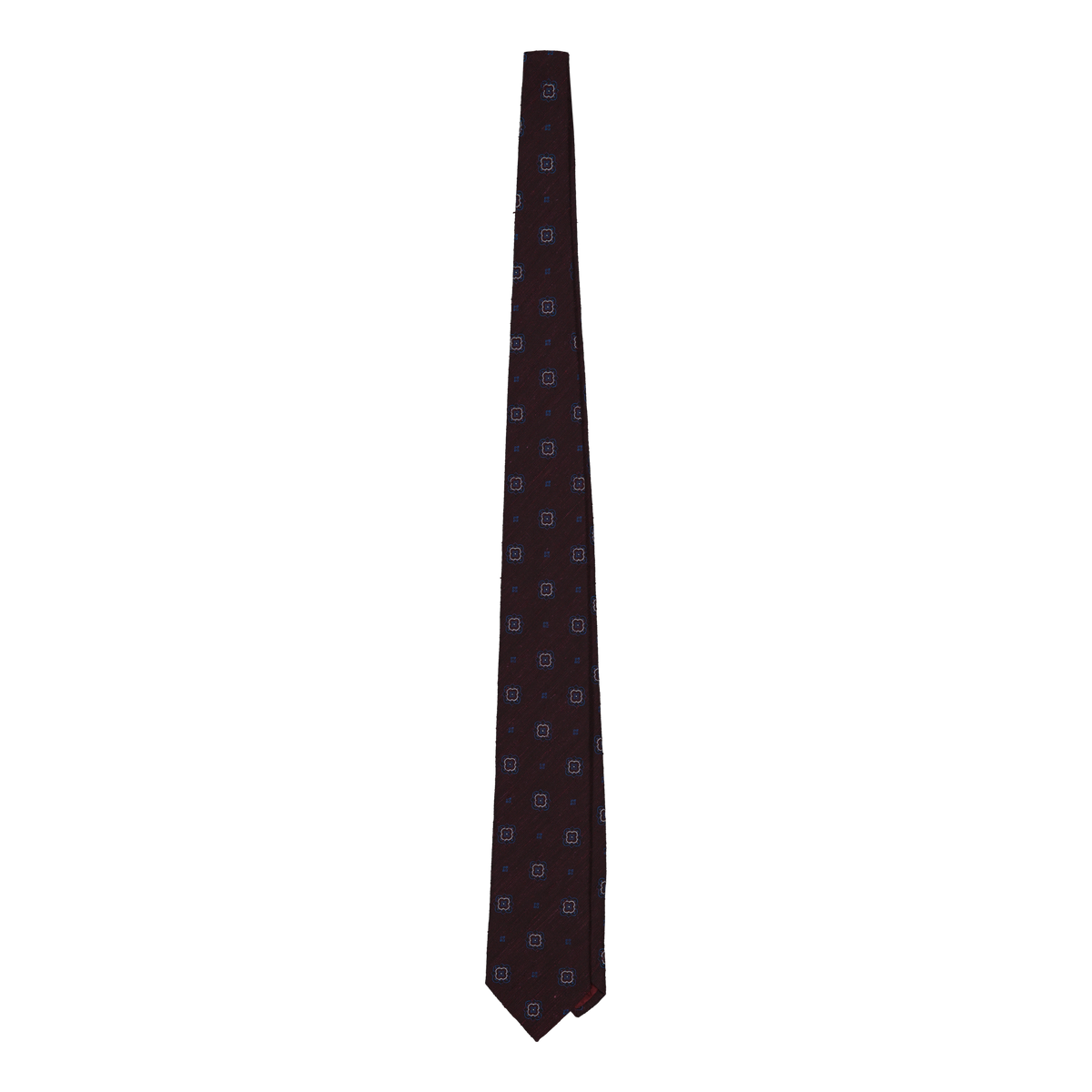 Anchetta Burgundy Motif Silk Shantung Tie