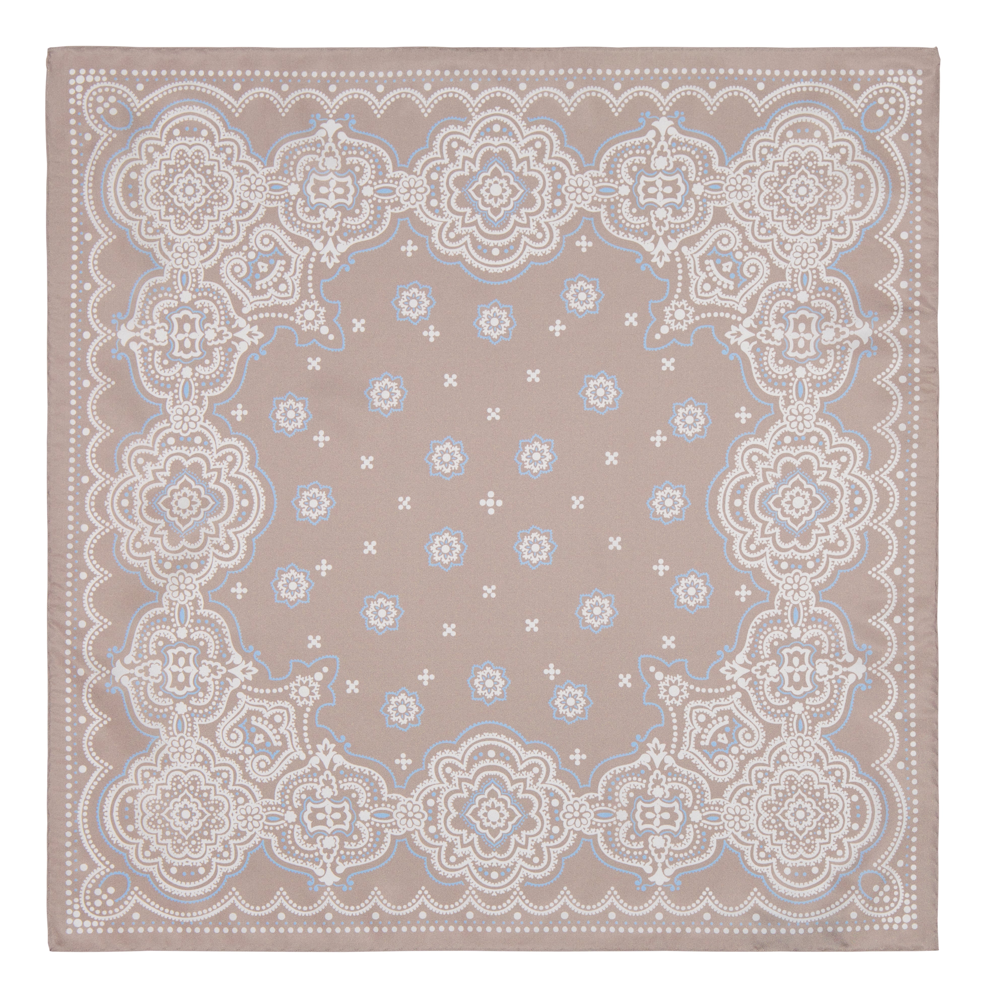 Avenza Sand Paisley Silk Scarf