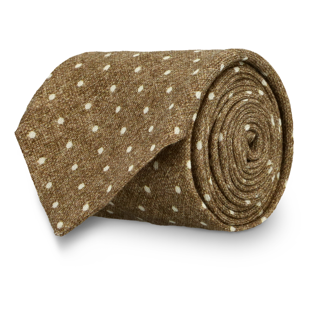 Chiatona Sand Dot Wool Tie