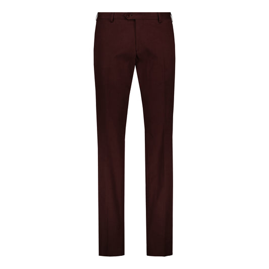 Chinos Burgundy Brushed Twill