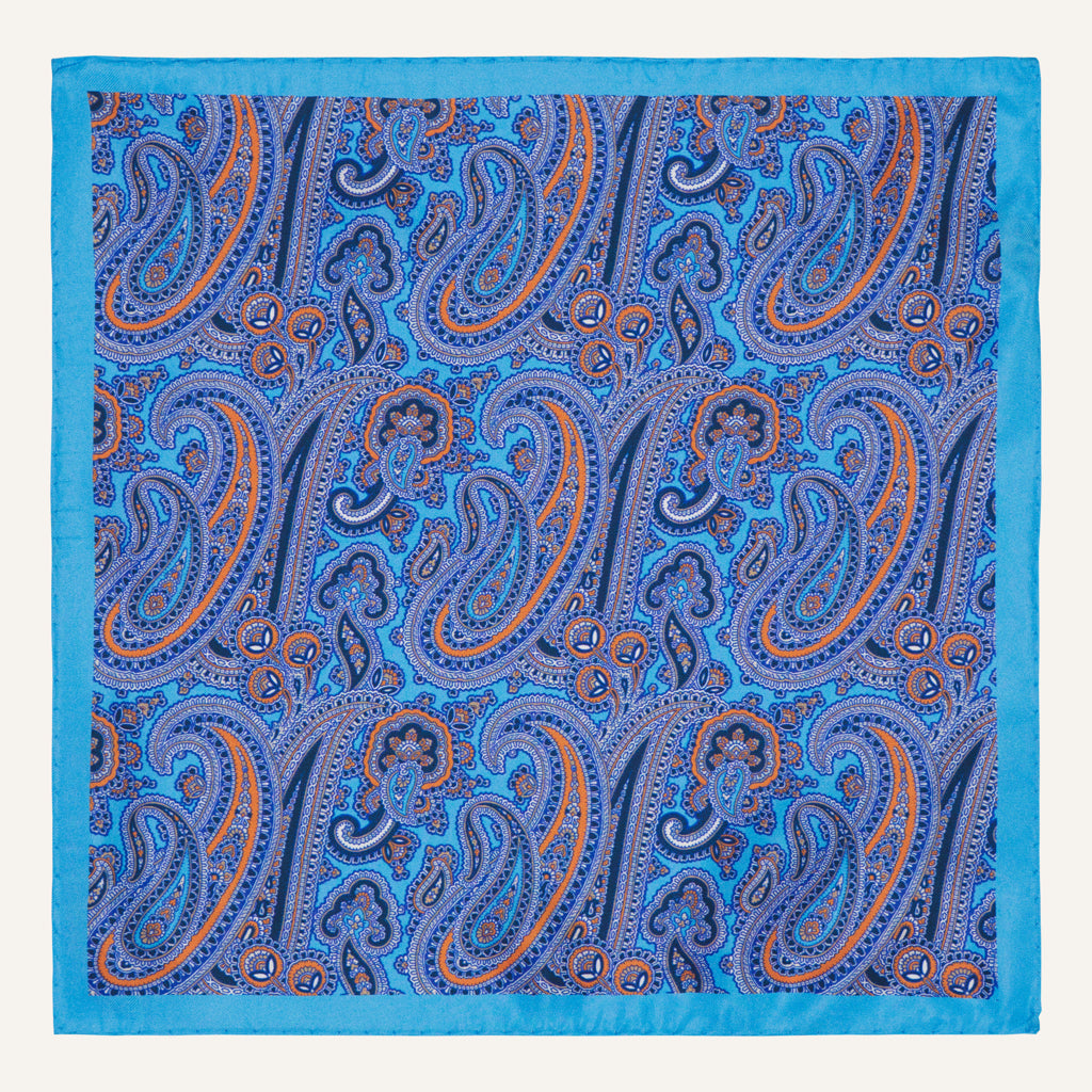 Ciaccio LB Paisley Silk Pocket Square