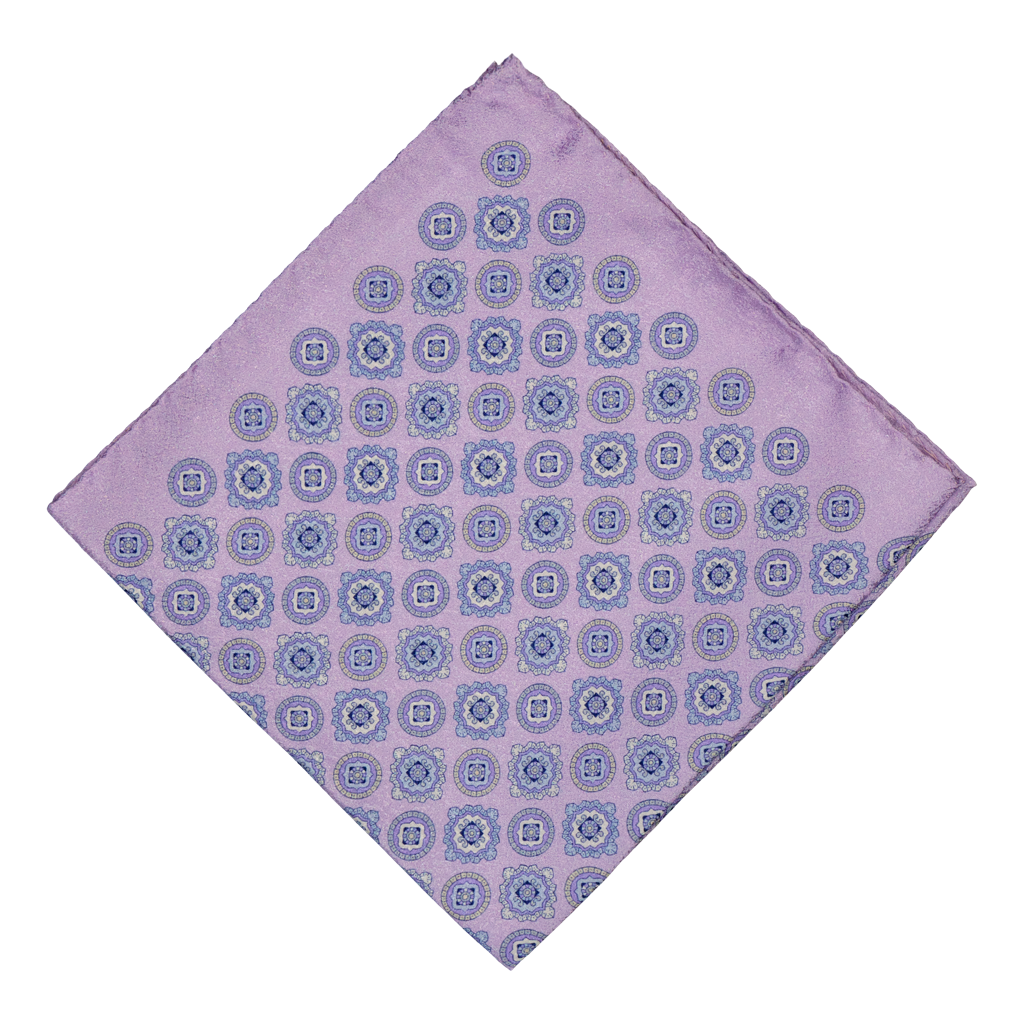 Collegio Lilac Silk Pocket Square