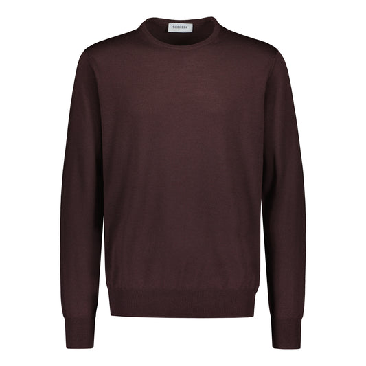 Crewneck Superfine Merino Dark Purple