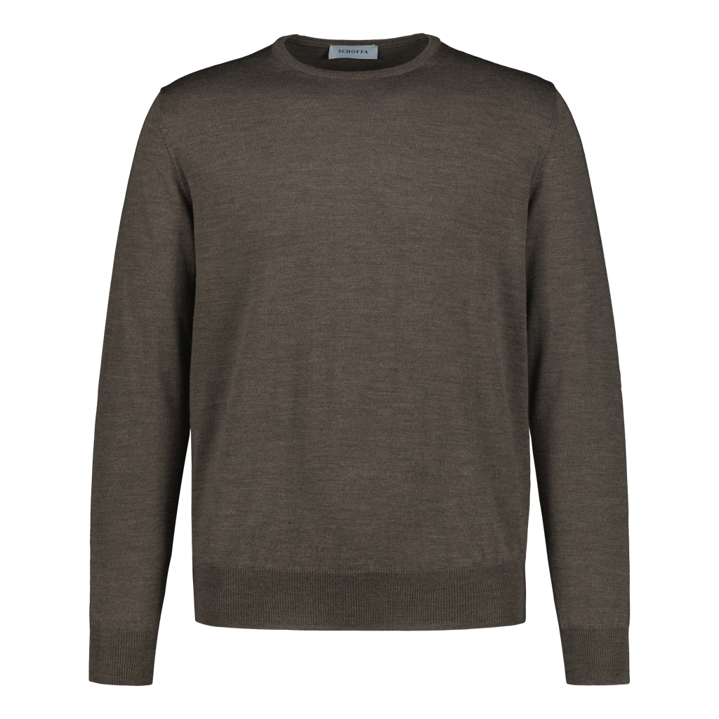 Crewneck Superfine Merino Mid Brown