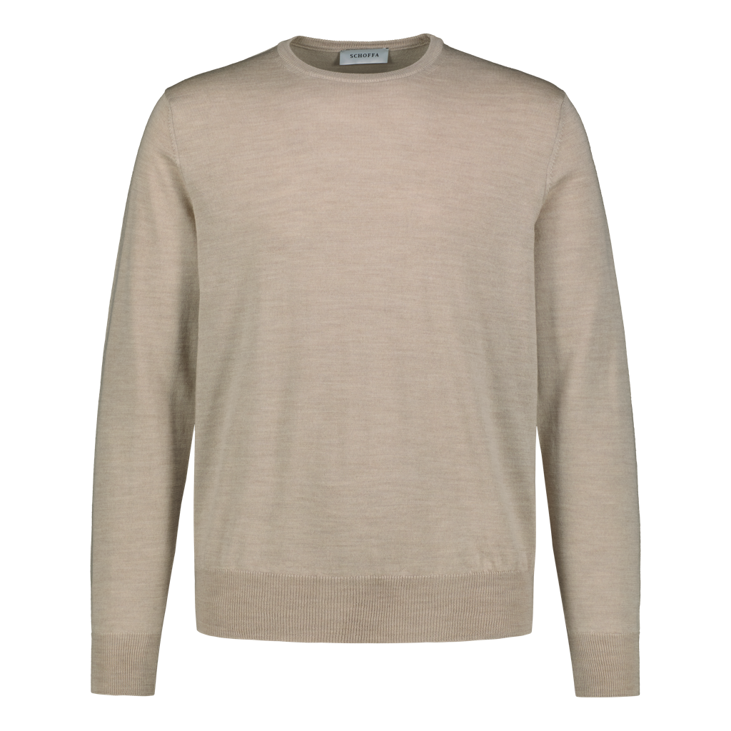 Crewneck Superfine Merino Sand