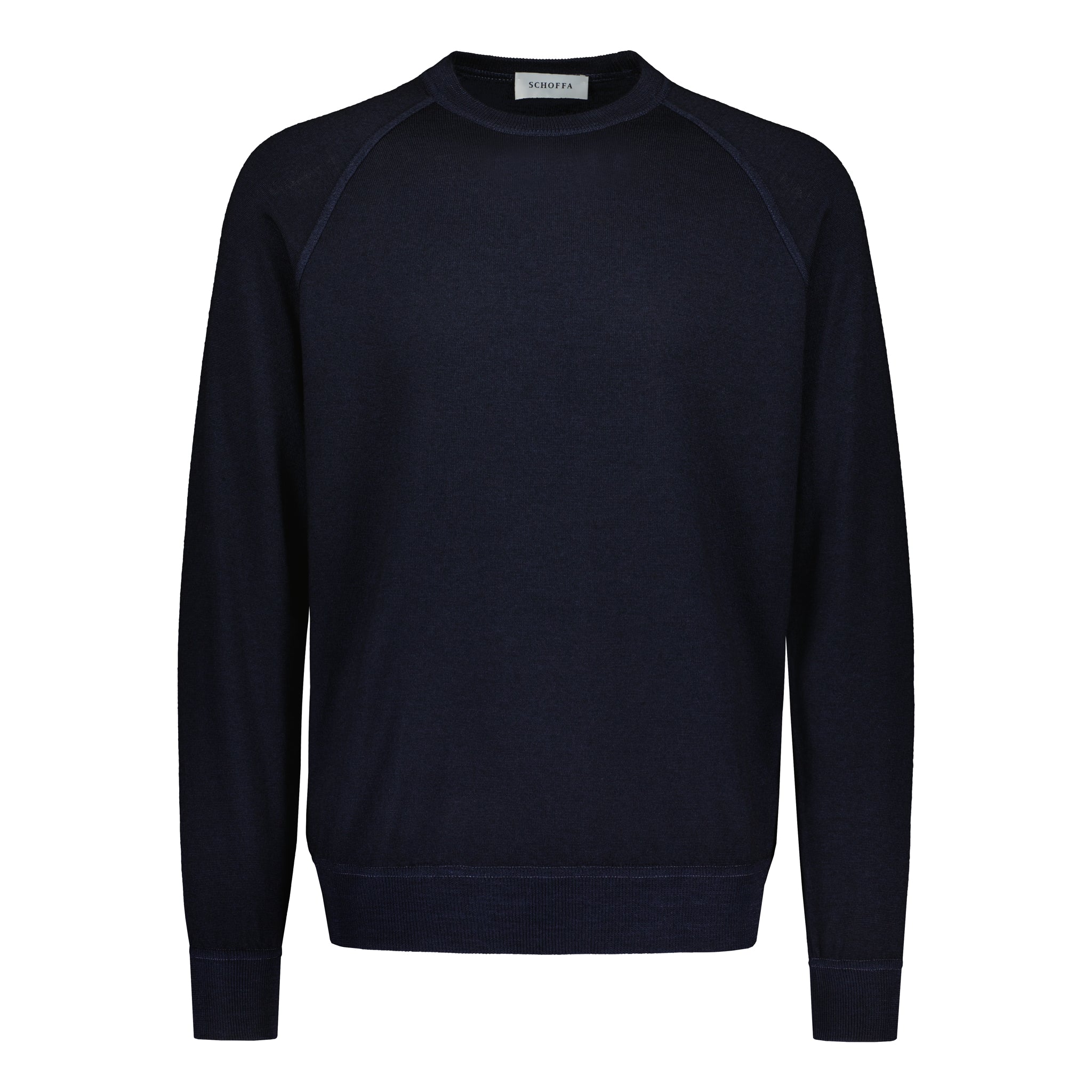 Crewneck Virgin Wool "Tinto In Capo" Navy