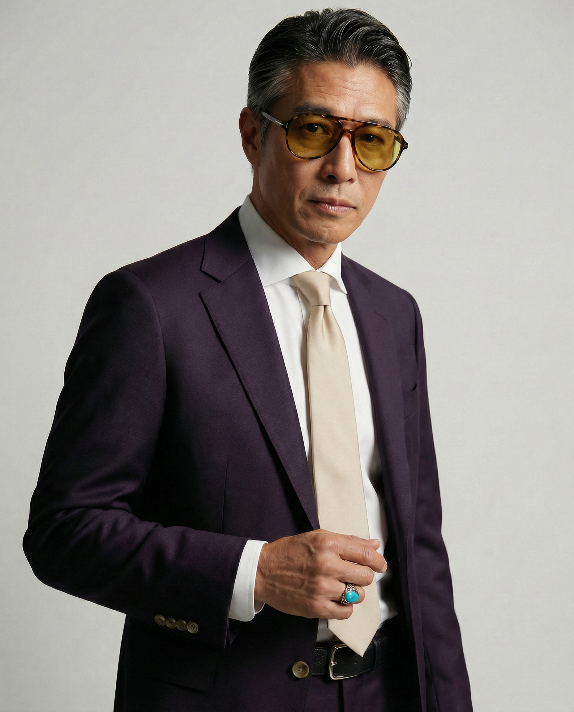 Fasano Plum "VBC Virgin Wool - Mohair" Suit