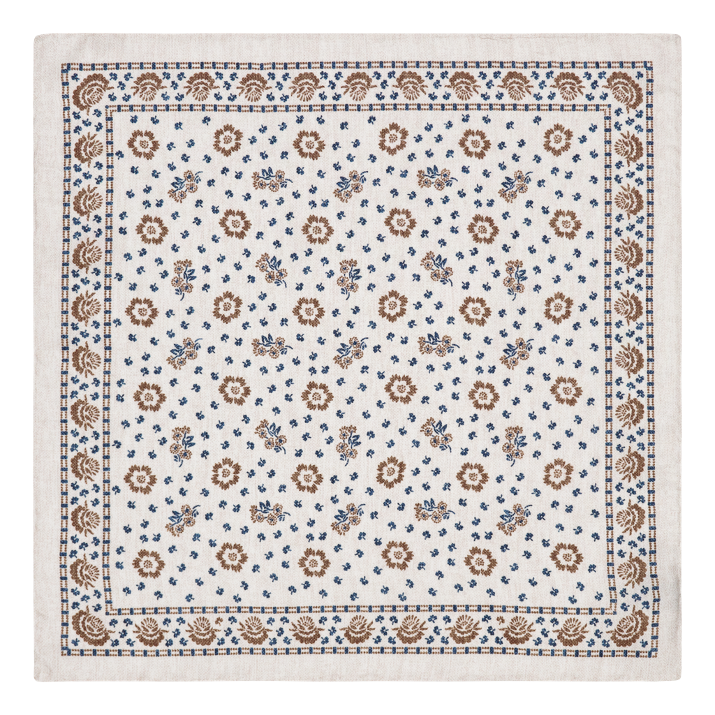 Favaro Blue Silk Pocket Square