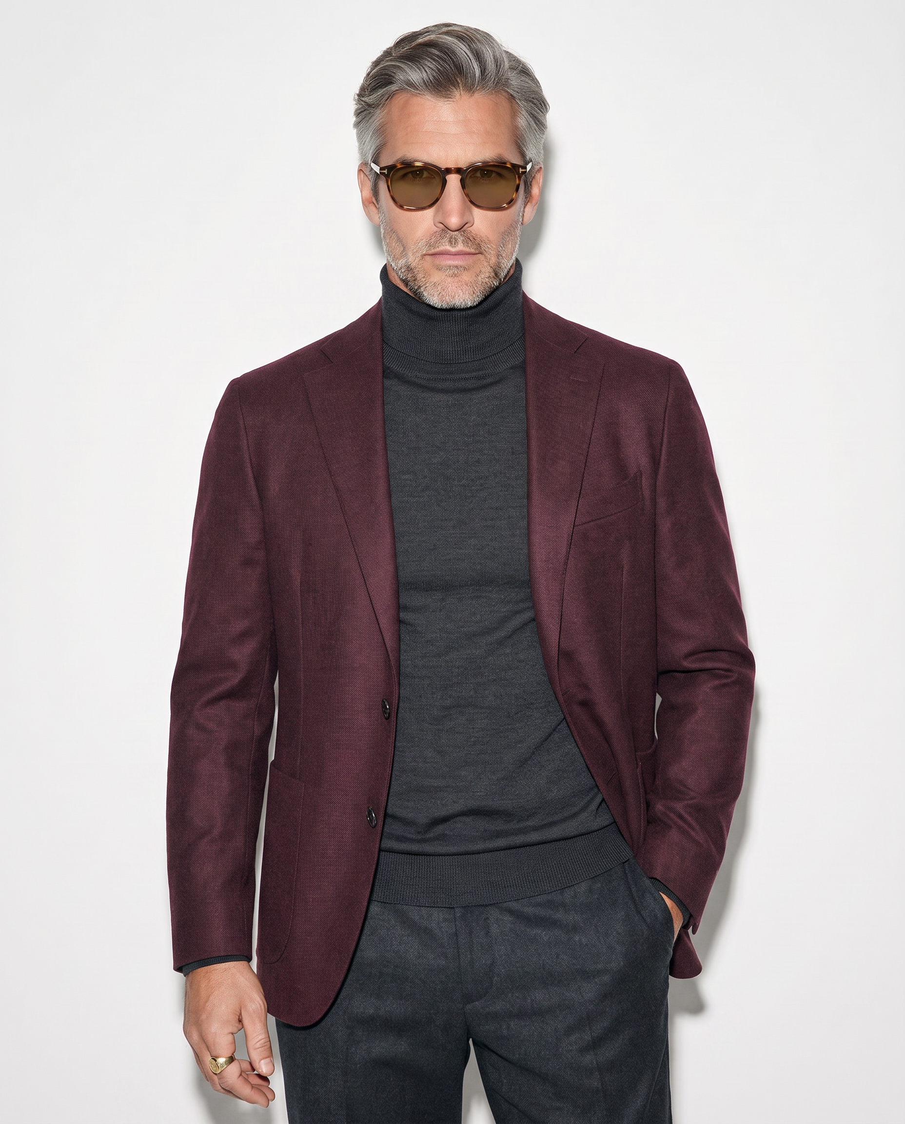Forio Burgundy "Loro Piana" Jacket
