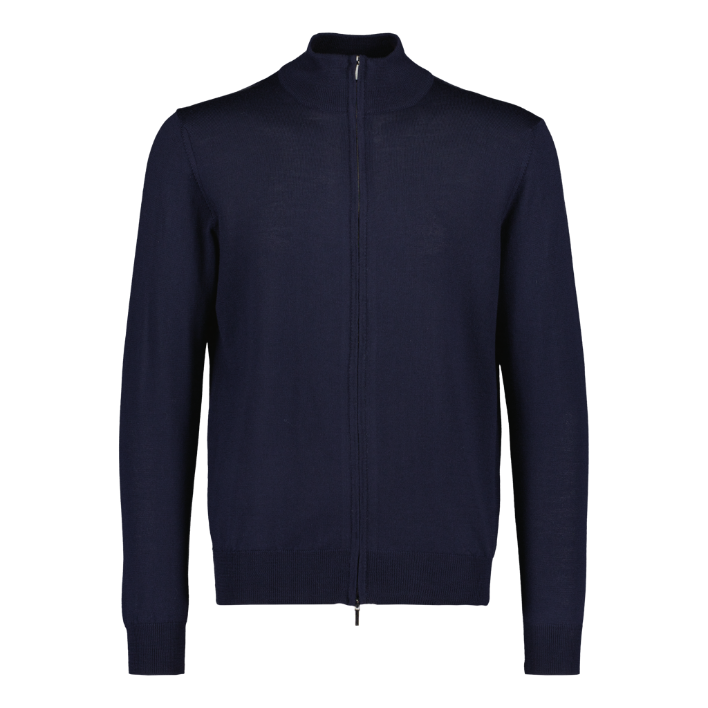 Full Zip Superfine Merino Navy