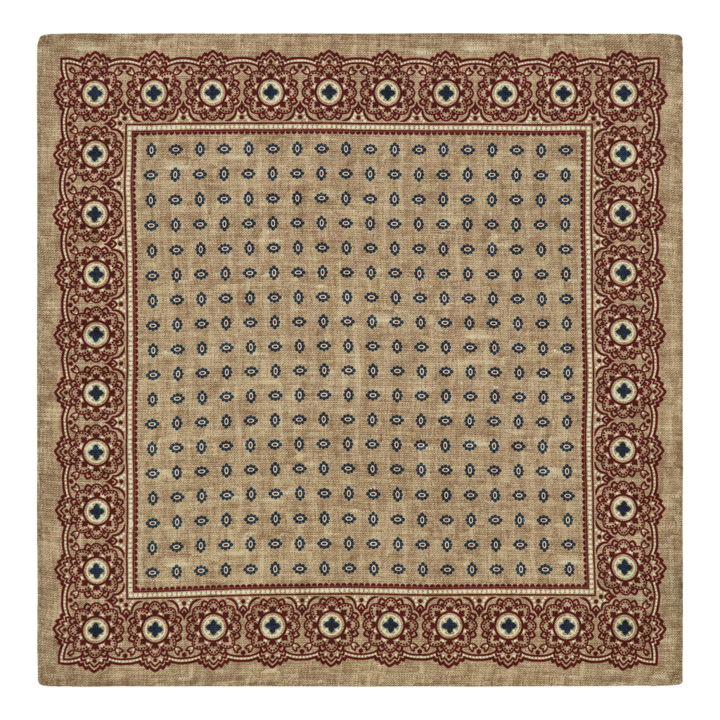 Leoni Sand Silk Pocket Square