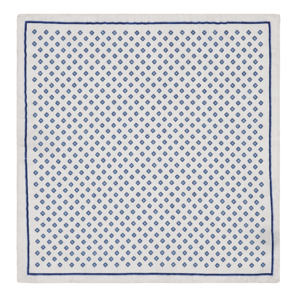 Ortona Light Blue Silk Pocket Square