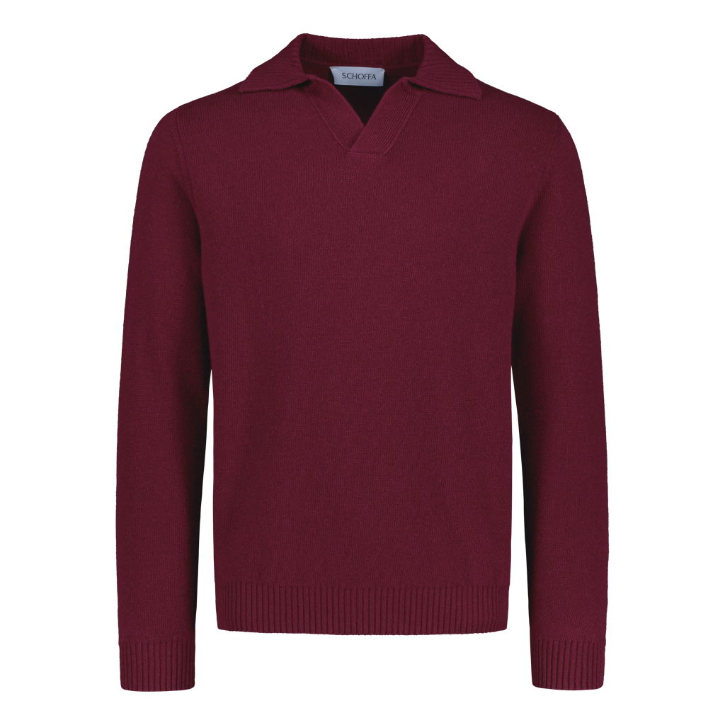Polo "Chunky Merino-Cashmere" Burgundy