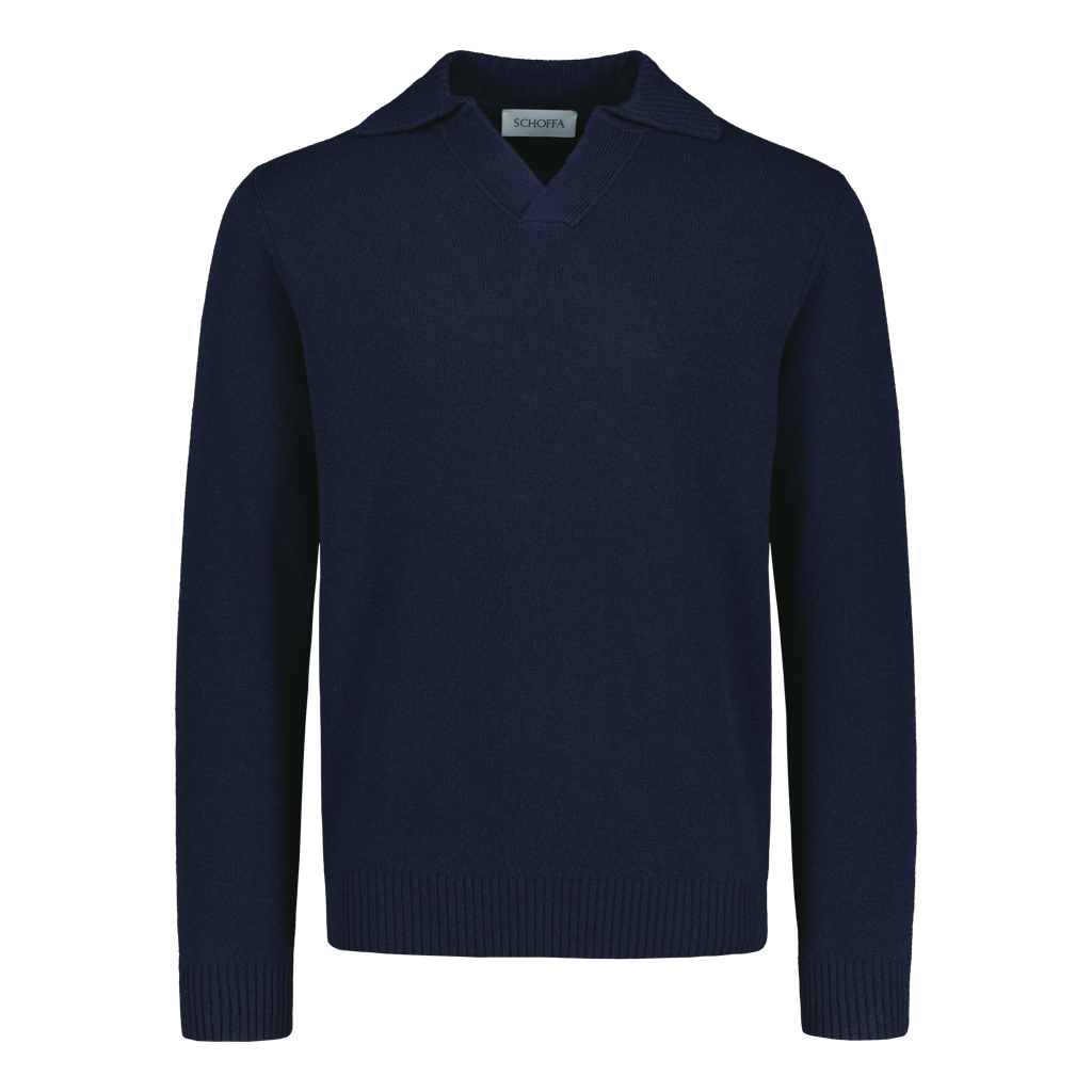 Polo "Chunky Merino-Cashmere" Navy