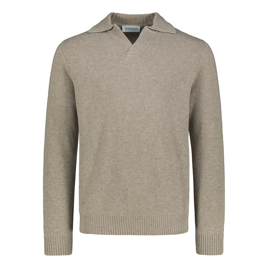 Polo "Chunky Merino-Cashmere" Sand