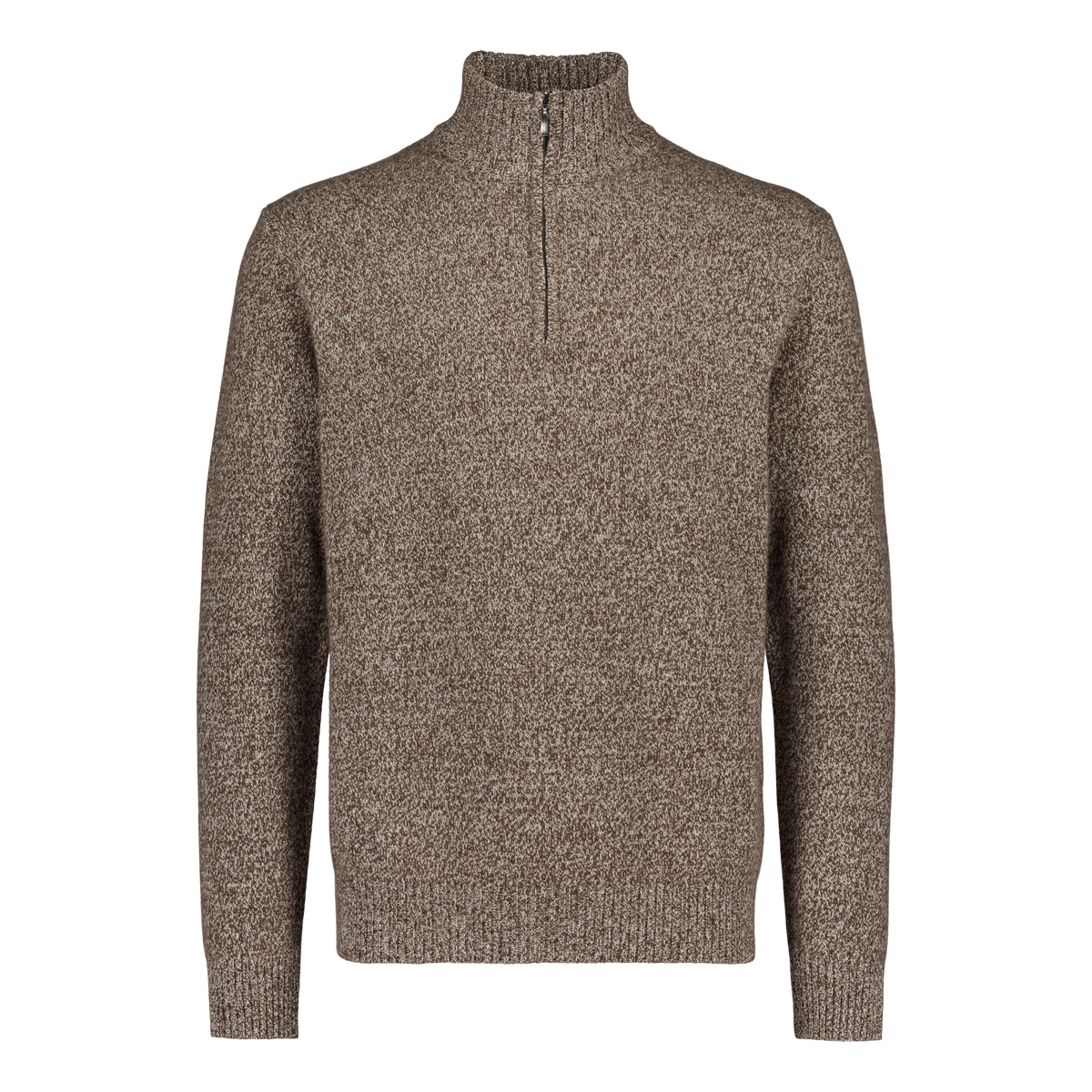 Quarter Zip Chunky Merino-Cashmere Brown