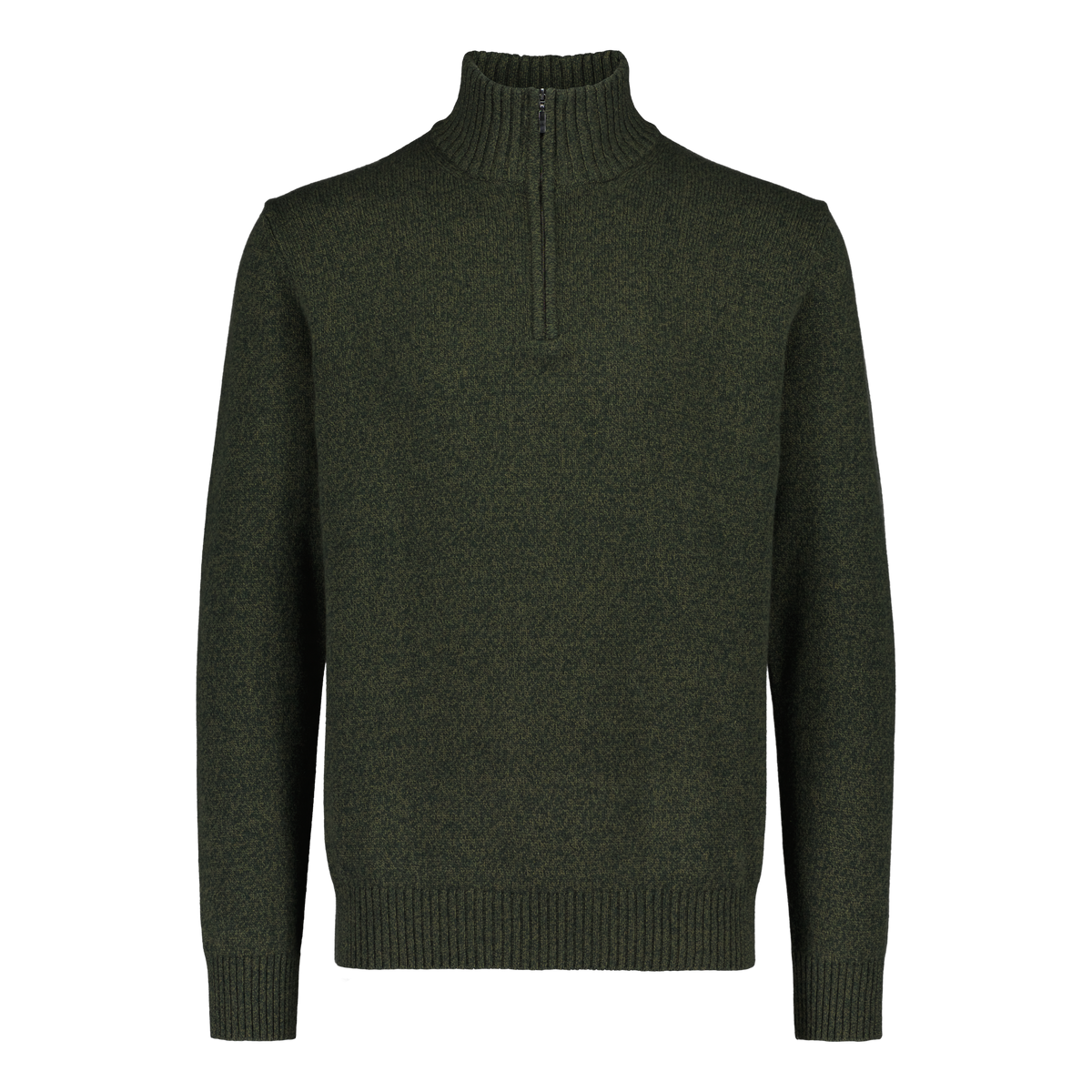 Quarter Zip Chunky Merino-Cashmere Green