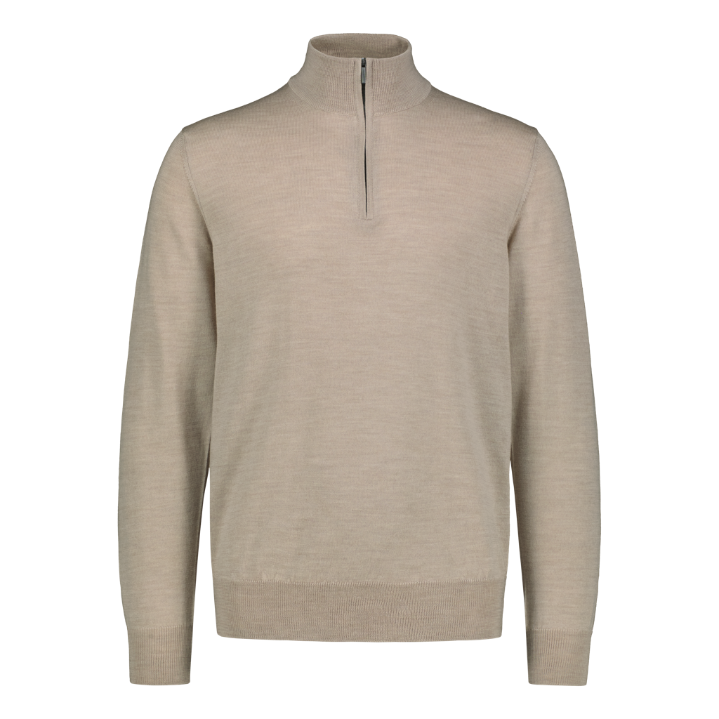 Quarter Zip Superfine Merino Sand