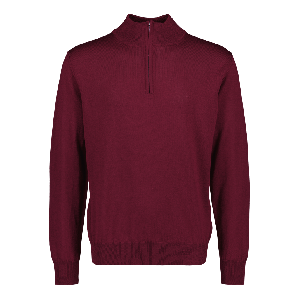 Quarter Zip Superfine Merino Burgundy