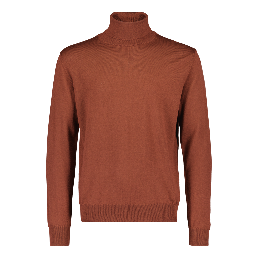 Rollneck Superfine Merino Brick Red