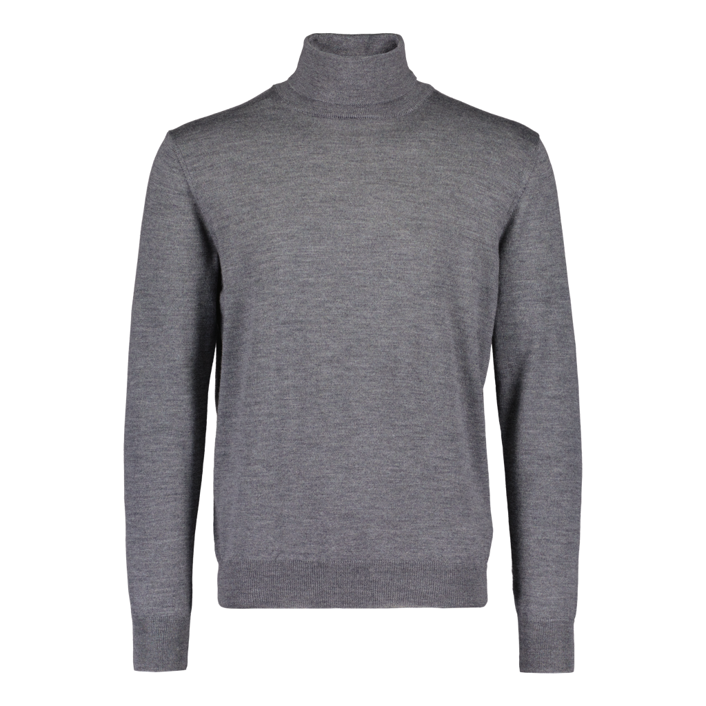 Rollneck Superfine Merino Grey