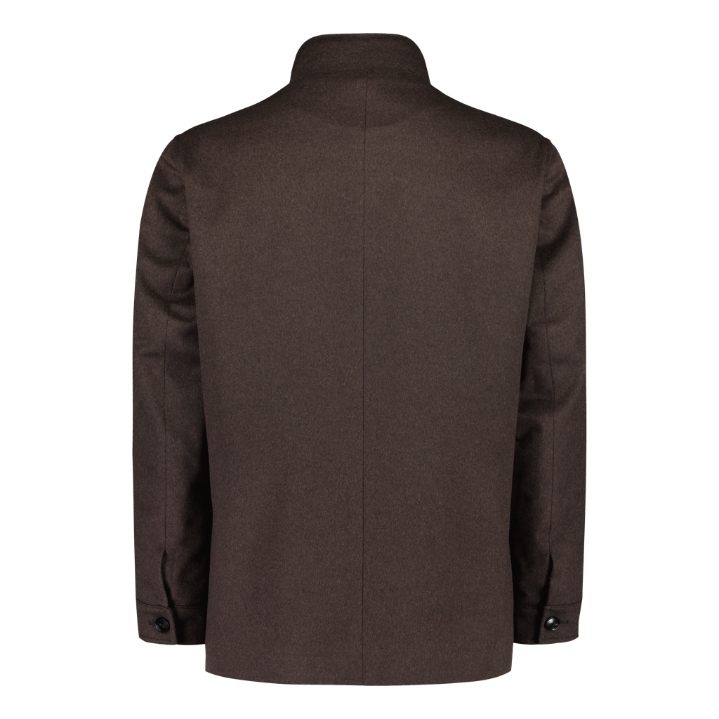 St Moritz Brown Luxury Fur Collar Jacket