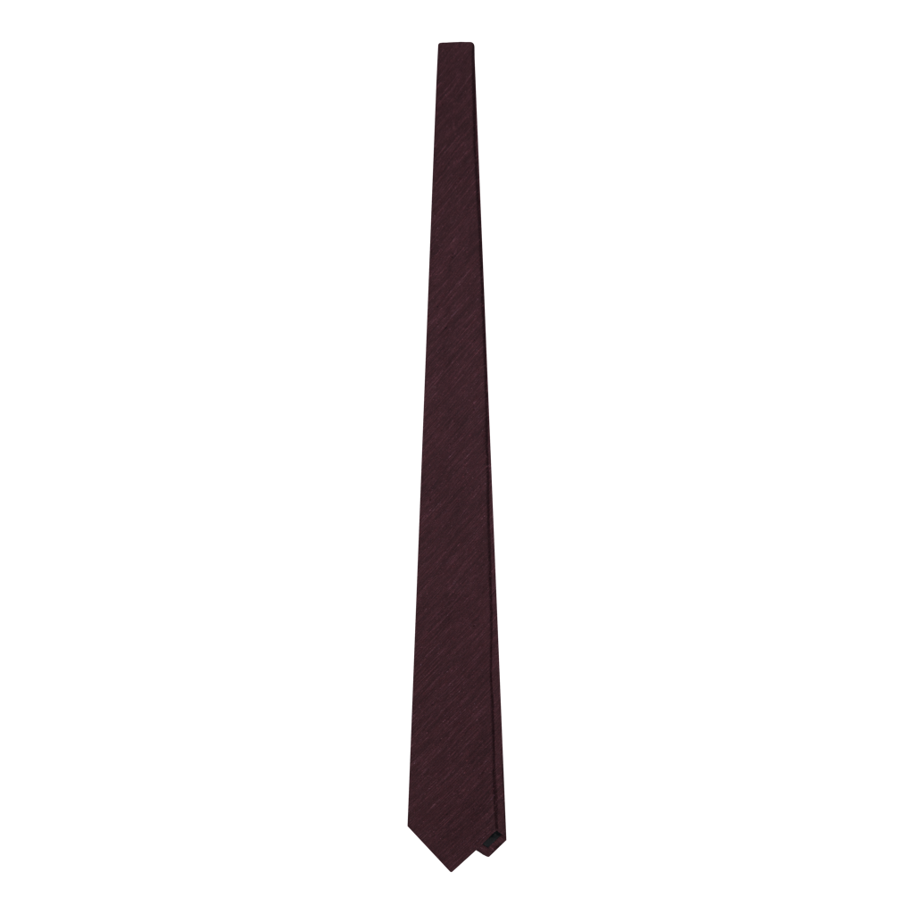 Tremezzo Burgundy Silk Shantung Tie