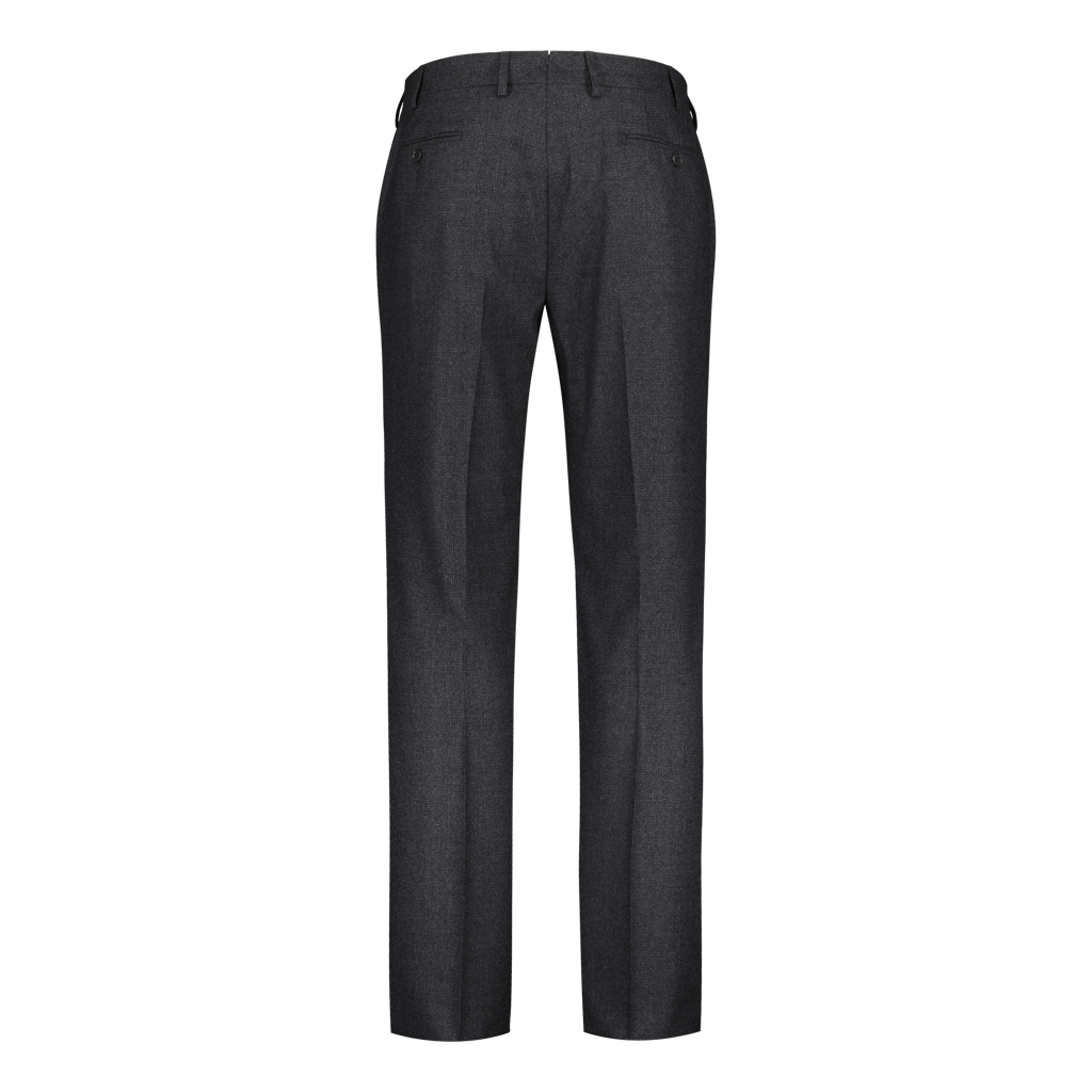 Trousers Fine Flannel "Mini Check" Dark Grey