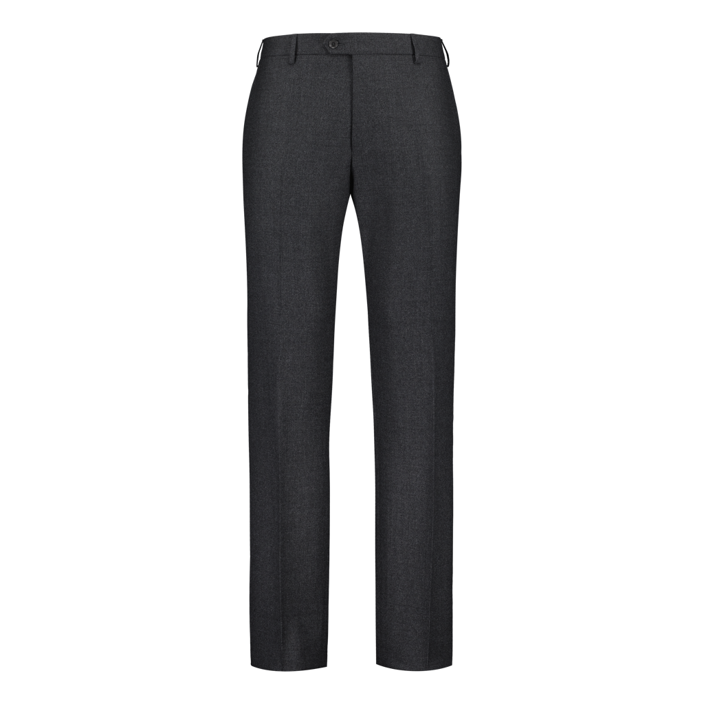 Trousers Fine Flannel "Mini Check" Dark Grey