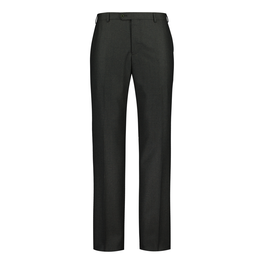 Trousers Fine Flannel "Mini Check" Green