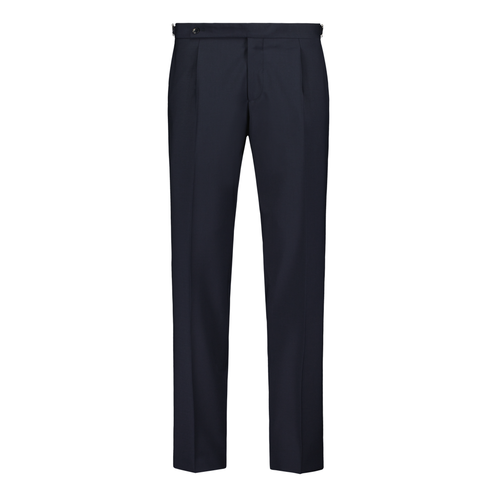 Trousers Side Adjuster Navy Travel Wool