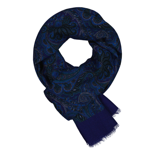 Vercelli Lilac Paisley Fine Wool Scarf