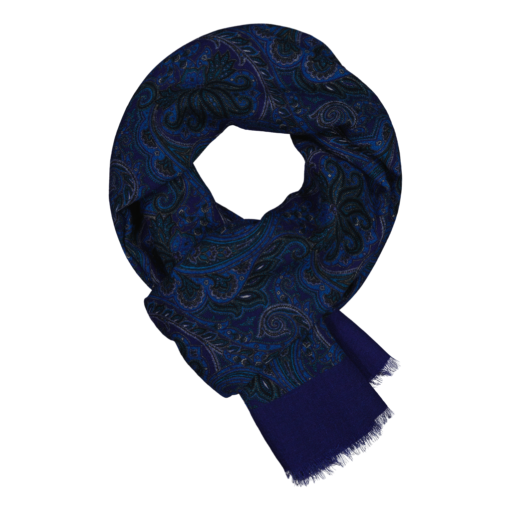 Vercelli Lilac Paisley Fine Wool Scarf