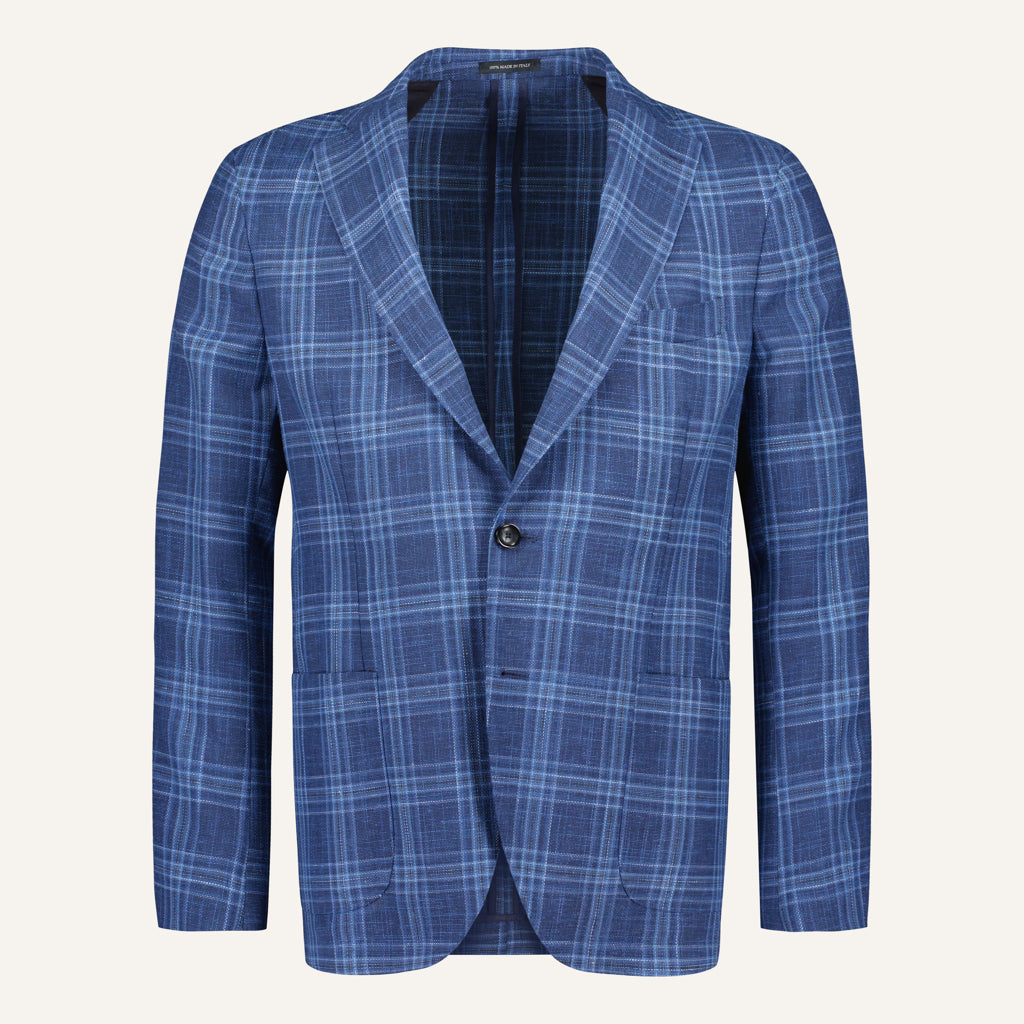 Veroli Navy Check Jacket