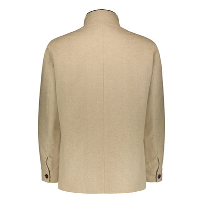 Zermatt Sand Luxury Fur Collar Jacket