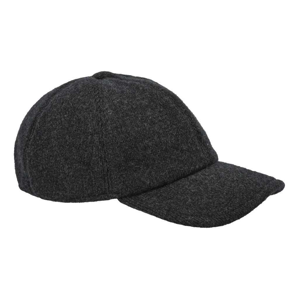 Baseball Cap Dark Grey Wool