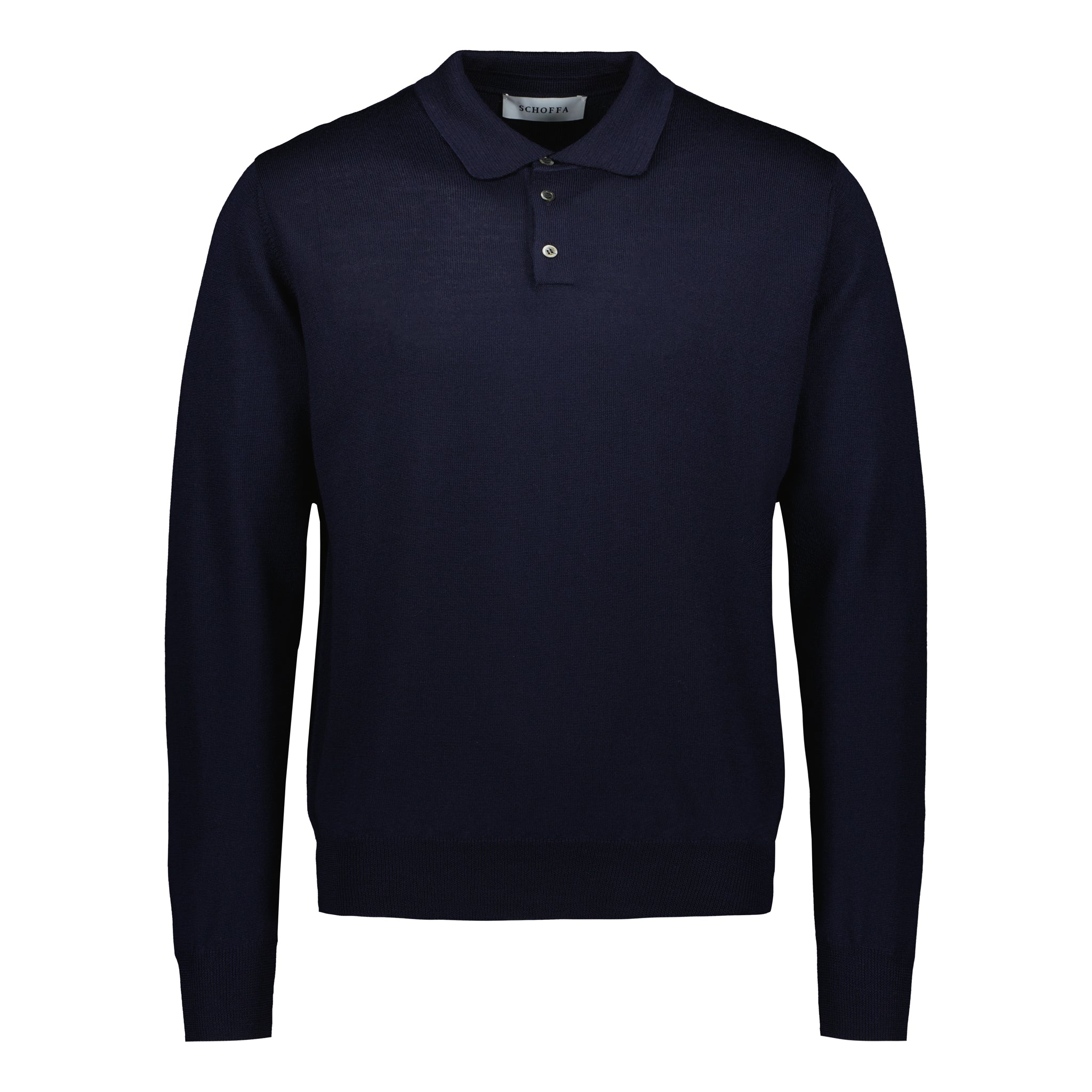 Polo Superfine Merino Navy