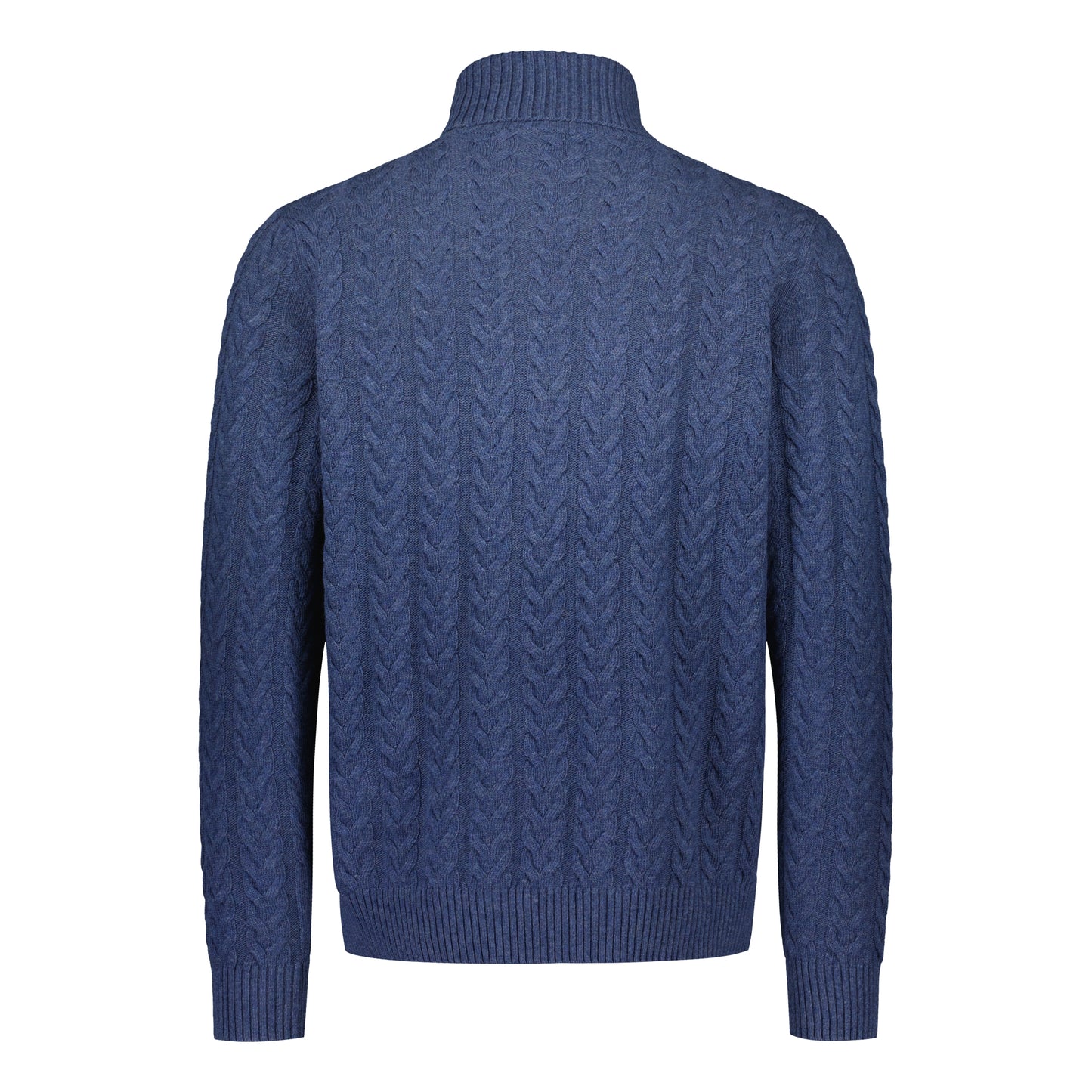 Rollneck Chunky Cable Blue