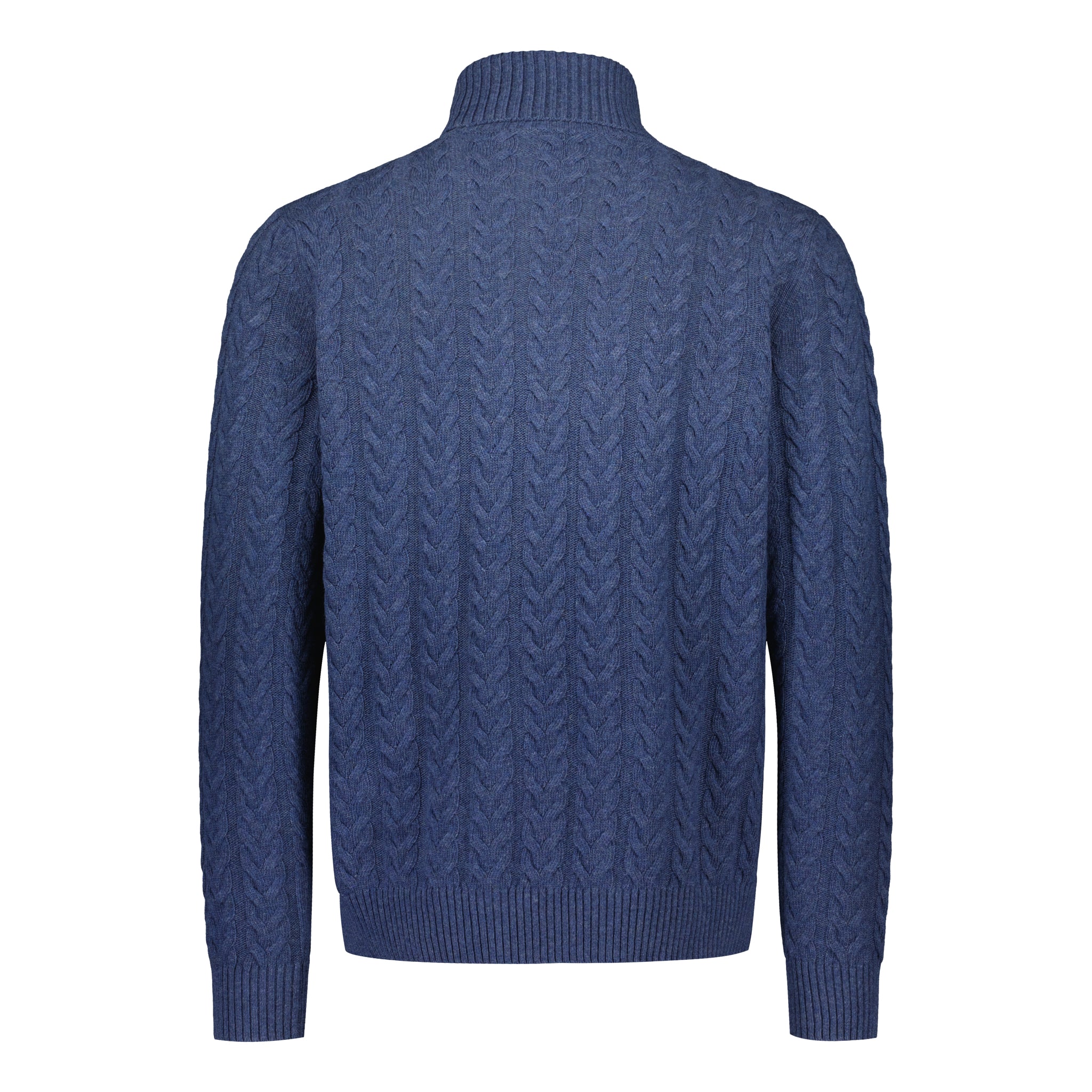 Rollneck Chunky Cable Blue