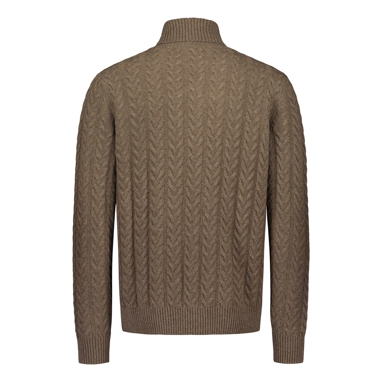 Rollneck Chunky Cable Brown