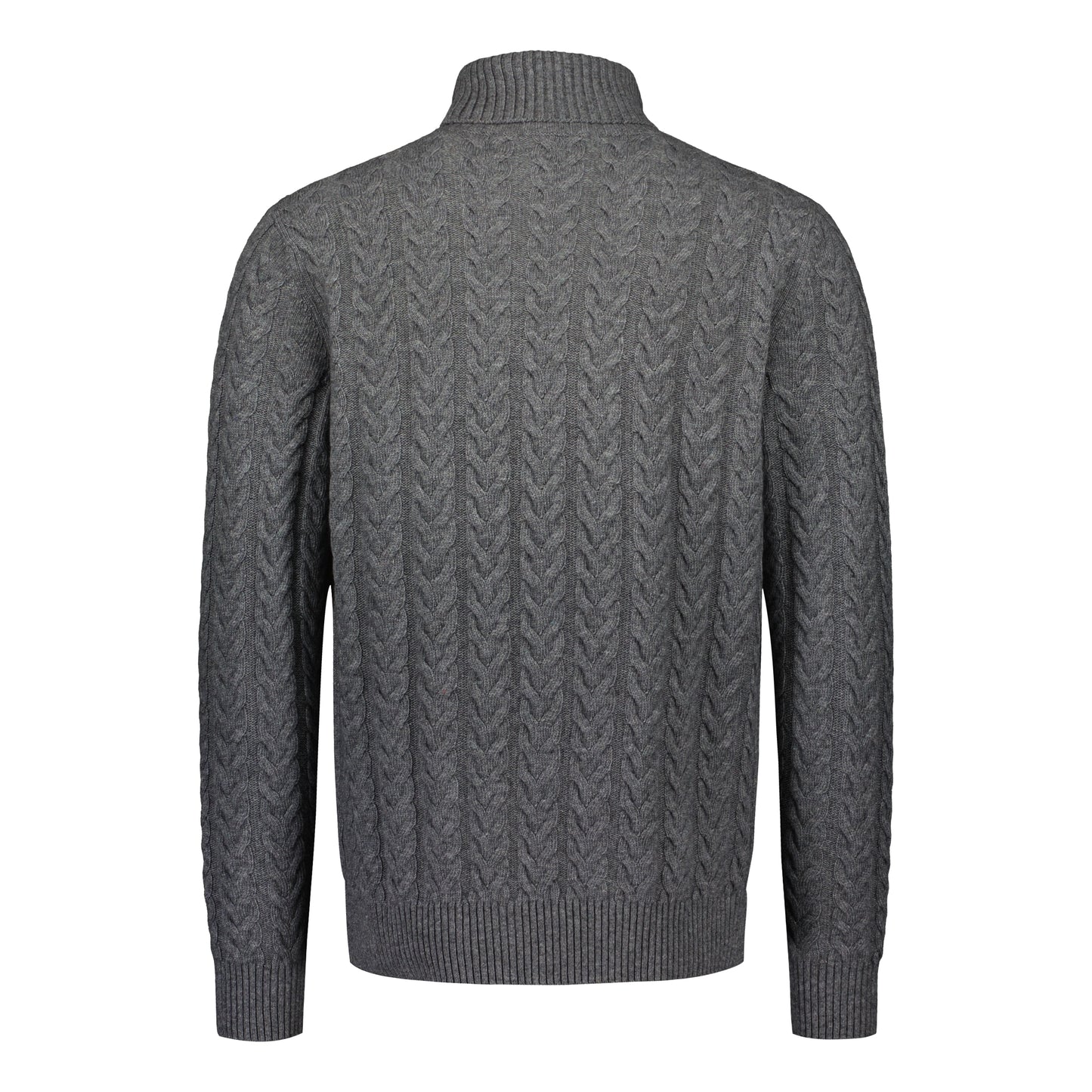 Rollneck Chunky Cable Grey