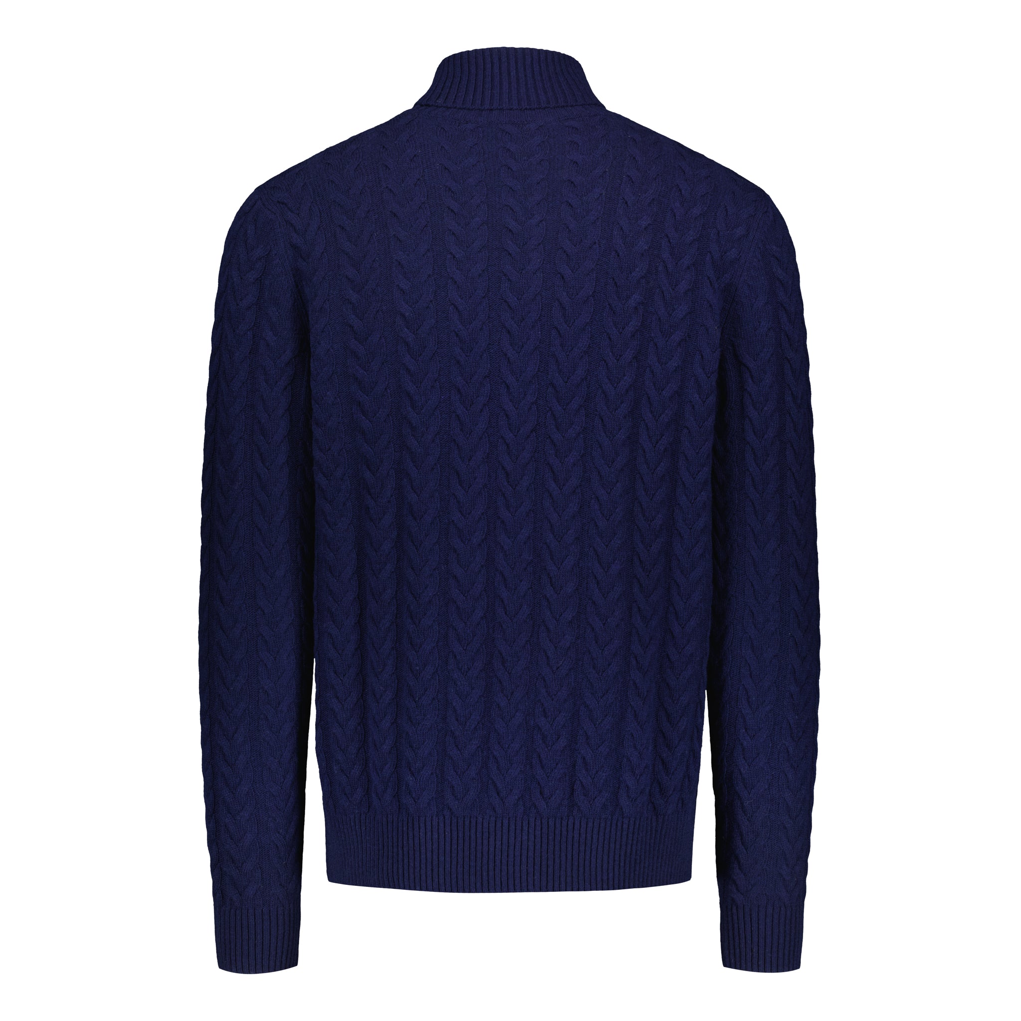 Rollneck Chunky Cable Navy