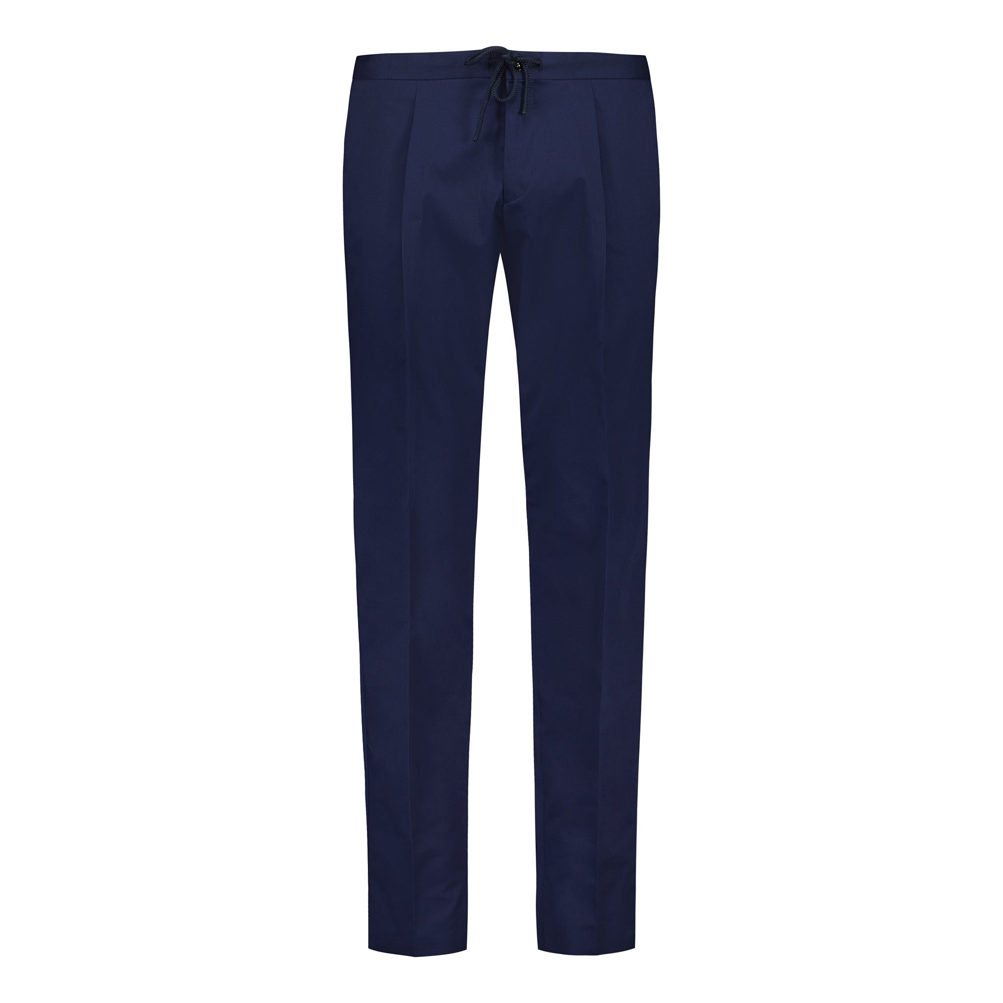 Trousers Drawstring Navy Fine Repp