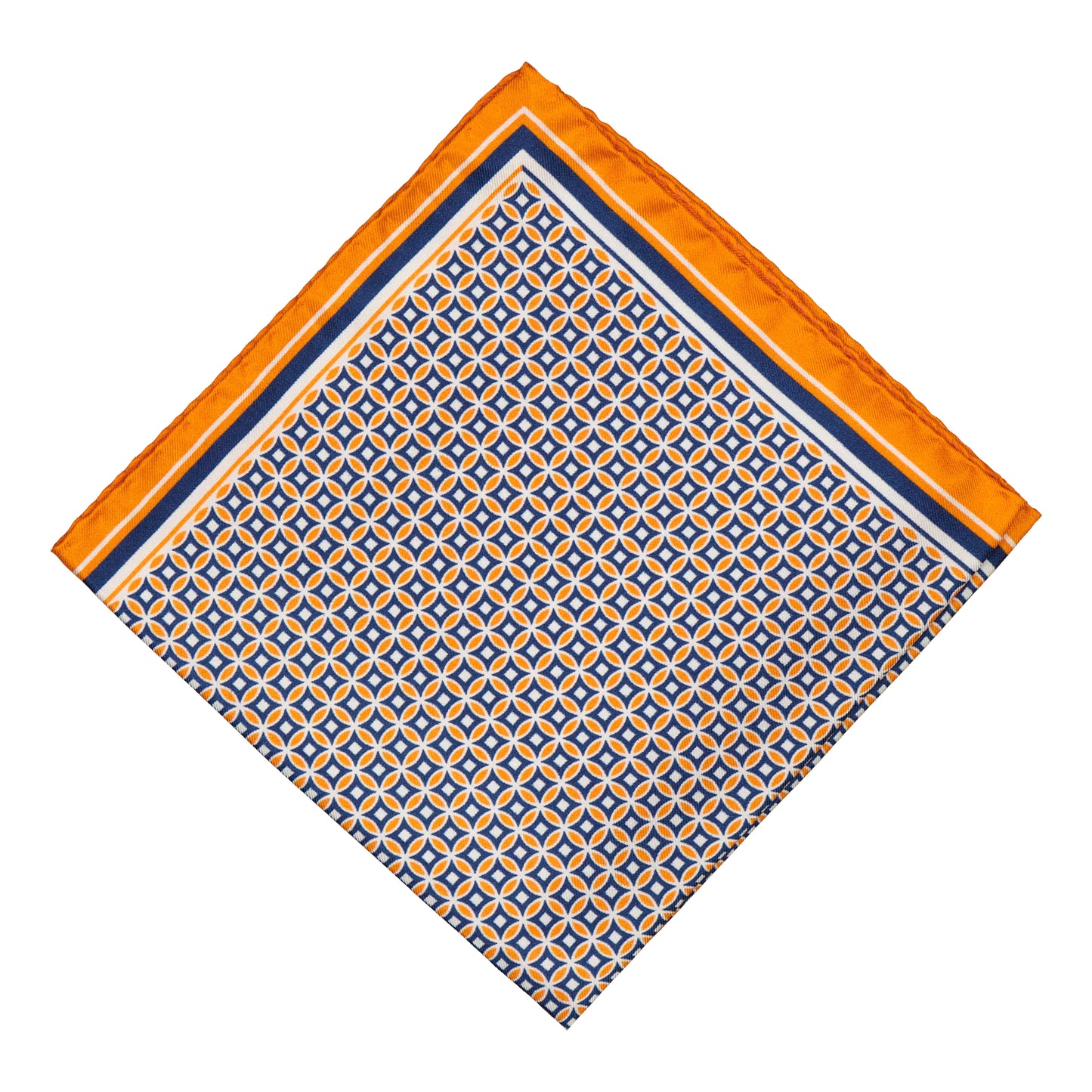 Varazze Orange Silk Pocket Square
